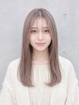エイチエムヘアーホーム 池袋2号店(H M hair home) ミルクティーベージュ/レイヤーカット/韓国巻き/顔周りカット