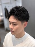 大人色気ピンパーマショート