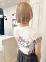 キャアリー(Caary) 福山美容室Caary 20代30代人気ハイトーン切りっぱなしボブ☆