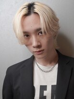 メンズサロン ガウディ 三宮店(men's salon Gaudi)&nbsp;メンズマッシュウルフ×ハイトーン×カルマパーマ仕上げ