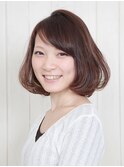 毛先にワンカールのふんわり可愛く見えるスタイル♪
