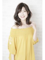 アフロディーテ 銀座(APHRODITE GINZA) ミディアム/デザインカラー/斜めバング/シルキーベージュ/銀座