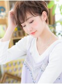 ★360度美人顔！くせ毛風小顔ワンサイドショート20代30代40代★6