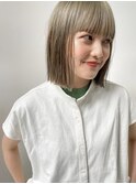 【mee.】 マッシュショートカーキグレージュ