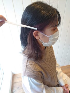 シザーズ(scissors) インナーカラーパープルアッシュ