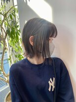 韓国ミディアム伸ばしかけ切りっぱなし外ハネボブくびれヘア