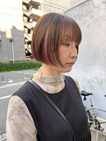 カフ(CAF) CAF FUKO インナーカラー/ピンクカラー/ミニボブ/大阪/心斎橋