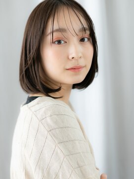 ドクターズ サロン ラブ(Dr's Salon LAB) 髪質改善アッシュブラック前下がり大人ボブo古河20代30代40代