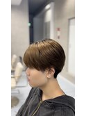 ニュアンスパーマセンターパート曲がる縮毛矯正メンズカット横浜