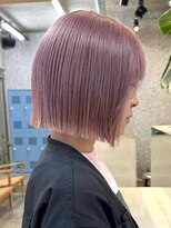 サンク 原宿 表参道(cinq)&nbsp;ミルクティーベージュカラーケアブリーチカラーピンクベージュ