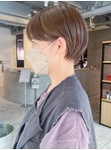 ショートくびれヘア顔周りレイヤー韓国ヘア_ba419251
