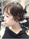ショートパーマボブパーマウルフパーマ前髪パーマ