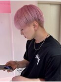 ホワイトピンク/くすみホワイトピンク/メンズカット/MEN'SHAIR