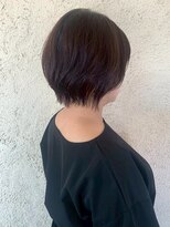 プリモ ココ 鍋島店(Primo coco.)&nbsp;ショートボブ ショートレイヤー 透明感カラー 白髪ぼかし 30代