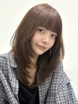 パルス ヨコハマ(PULSE yokohama) 横浜髪質改善韓国ミディアムレイヤーハッシュカットブラウン