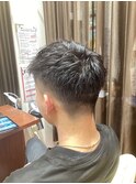 韓国スキンフェードツーブロックメンズカット
