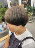 蒲生・40代女性｜白髪が伸びても目立ちにくいアンブレラカラー