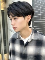ナナローネス 渋谷(nana loness)&nbsp;センターパート　毛流れパーマ　メンズパーマ　ニュアンスパーマ