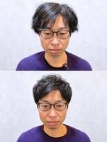 リライブ 名古屋(RELIVE) 30代40代50代M字メンズパーマアップバング名古屋国際センター