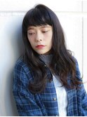 ゆるふわパーマ 大人可愛い 流しバング★★