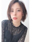 上品ゆる束感ボブ