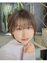 ロンド ストラーダ 心斎橋(Lond strada)&nbsp;【津賀　涼】ショートグレージュカラーボブウルフココアベージュ