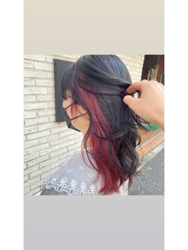 ヘアリゾートエーアイ 西日暮里店(Ai) 暗髪×チェリーピンク