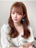 大人かわいい/ヨシンモリ/美髪/シルキーベージュ/前髪カット