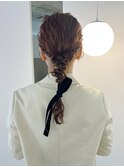 hair set  ヘアセット　あみおろし