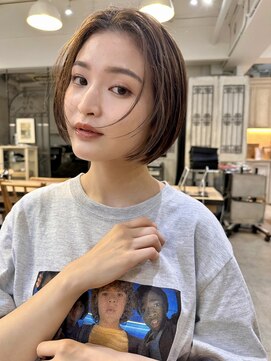 ミンクス渋谷スマートサロン(MINX shibuya smart salon) 魅力倍増カール シアーカラー ショート 姫カット ダークアッシュ