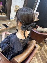 岡田≫結婚式お呼ばれタイトシニヨン