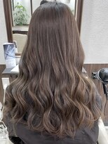 ベルヘアーデザイン 堺東(Belle hair Design)&nbsp;レイヤーカットアディクシーカラーオリーブグレージュ韓国風堺東
