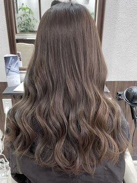 ベルヘアーデザイン 堺東(Belle hair Design) レイヤーカットアディクシーカラーオリーブグレージュ韓国風堺東