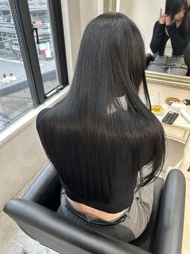 ソワンドゥブレスシエン 堀江店(soin de brace CIEN) 韓国前髪顔周りロング×レイヤーグレージュ[堀江/髪質改善]