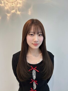 ギグス 栄店(gigs) ロングレイヤー/小顔ヘア/ブリーチなしカラー/似合わせ/ブラウン