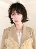 レイヤーボブ/顔周りレイヤー/ベージュブラウン/担当者平井