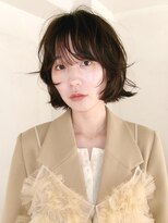 ミース(MIES)&nbsp;レイヤーボブ/顔周りレイヤー/ベージュブラウン/担当者平井