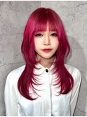 ブリーチハイライト髪質改善ダブルカラーレイヤーカット/新宿