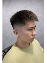 ワンワンオー バーバーショップ 長浜店(@110 BARBER SHOP) 色彩際立つスキンフェード×ベリーショート