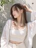 【デザインカラー】★カット+イヤリングカラー+カラー+オージュアTr ￥21780～