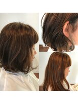 マリブ ヘアリゾート 伊勢崎本店(malibu hair resort) ワンレンボブ/大人女子/ぱっつん前髪/30代/40代/50代