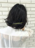 【横浜美容室ネイミーズ】リアルパーマのミディアムカールボブ