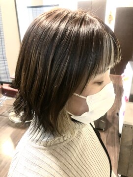 アフィニティー(AFINITY) カットカラーxインナーカラー《ブリーチ/堅田美容室/髪質改善》