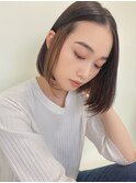 ナチュラル_大人ボブ_インナーカラー