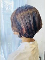 アン たまプラーザ(un) 立体ショートボブ+イルミナベージュカラー【オージュアサロン】