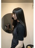 暗髪ストレート