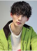 波巻きパーマメンズツイストスパイラルパーマツーブロック
