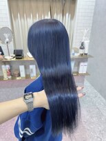 ロンド レア 天神大名店(Lond Le’a)&nbsp;天神大名ダブルカラーケアブリーチハイトーンネイビーブルー韓国