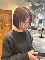アンユヘアー 与野駅前店(unu.hair)&nbsp;30代40代50代与野/ブリーチなしカラー/レッドブラウン