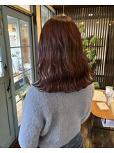 アロー ヘアー(arrow hair)&nbsp;◇ブリーチカラー×チェリーレッド